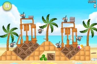 Angry Birds Rio Level 5-11 Beach Volley 3 Stars
