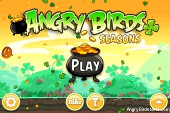 Angry Birds Seasons Go Green Get Lucky Main Screen