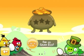 Angry Birds Seasons Go Green Get Lucky Pot O Gold Selection Screen
