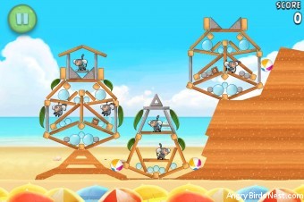 Angry Birds Rio Beach Volley Walkthrough Level 4 (5-4)