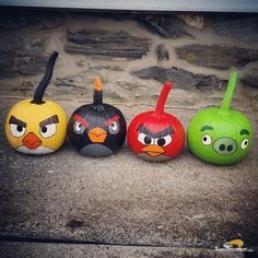 Angry Birds Painted Pumpkins Small | AngryBirdsNest