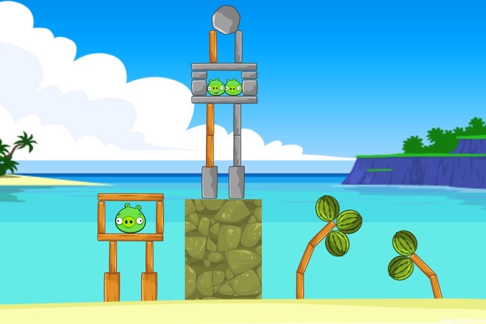 Angry birds bonus surf and turf прохождение