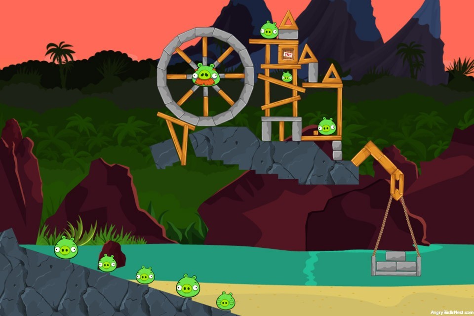 Angry birds bonus surf and turf прохождение