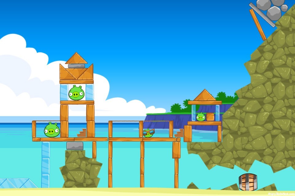 Angry birds bonus surf and turf прохождение