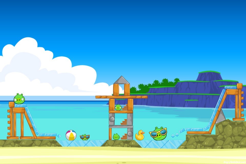 Angry birds bonus surf and turf прохождение