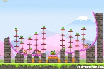 Angry Birds Seasons Cherry Blossom Golden Egg #32 Walkthrough