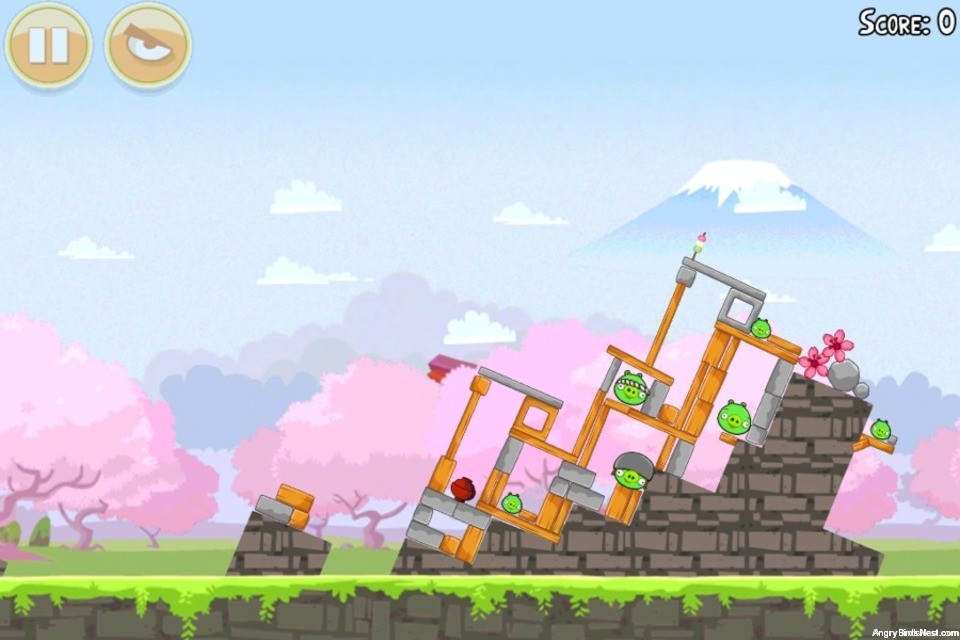 angry birds with friends cherry blossom 1-12