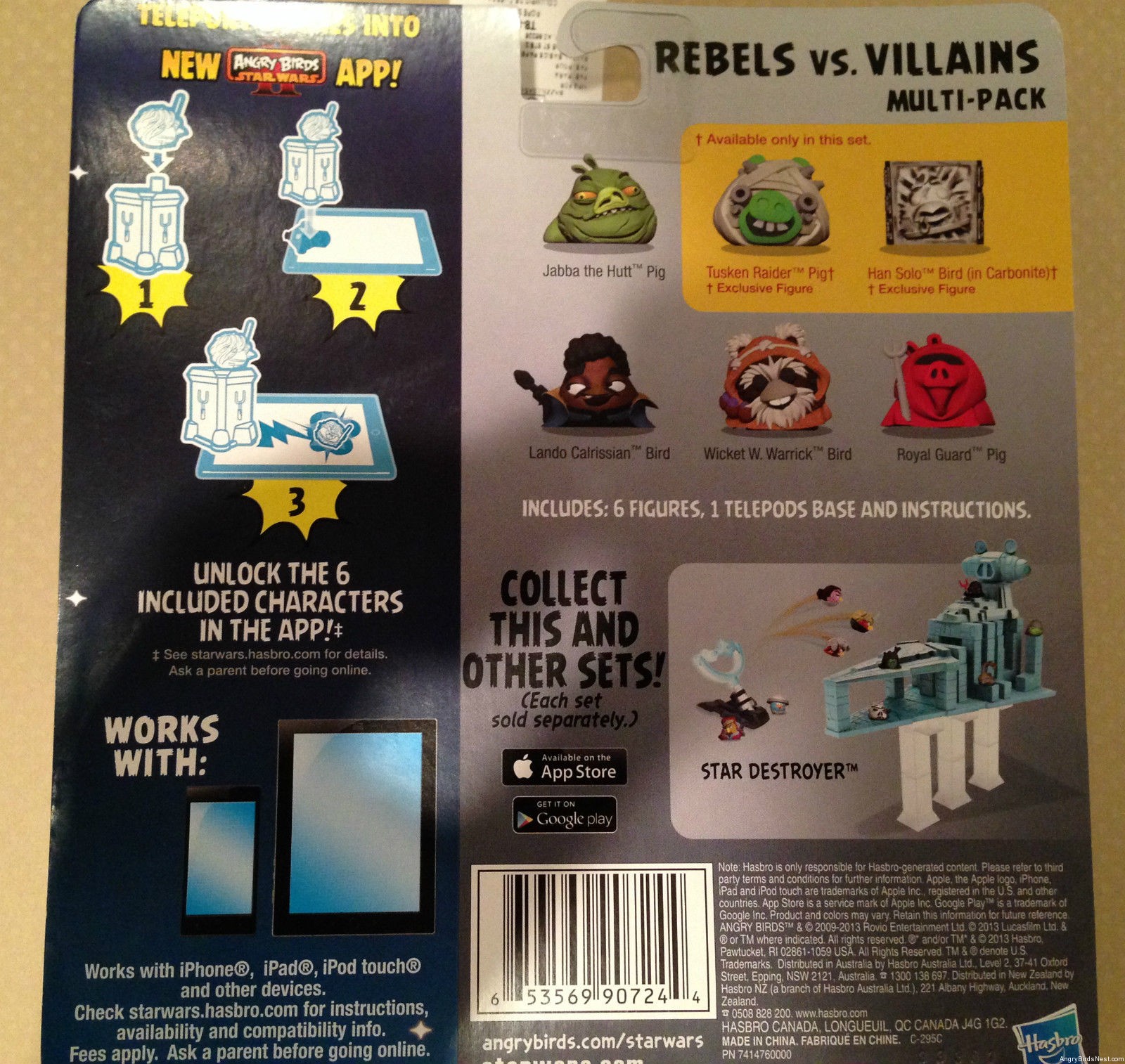 angry birds star wars 2 telepods qr codes list