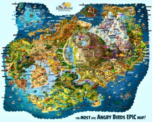 Fully Labeled Map of Angry Birds Epic’s Piggy Island! Truly the most EPIC of Maps!