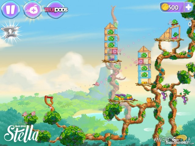 Angry Birds Stella Game Screenshot - First Level Revealed