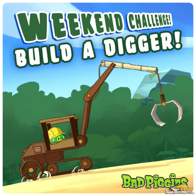 Bad Piggies Build a Digger Weekend Challenge