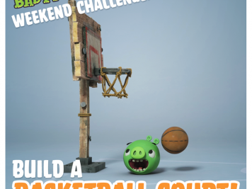 Bad Piggies Weekend Challenge 6 September 2014 - Build a Basketball Court!