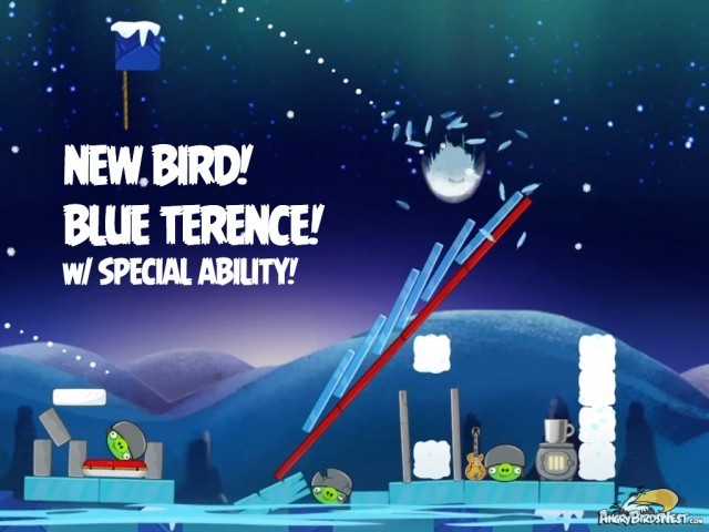 Angry Birds Seasons On Finn Ice New Bird Blue Terence Special Ability In Action