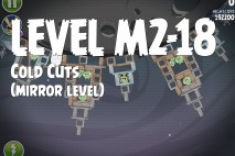 Angry Birds Space Cold Cuts Mirror Level M2-18 Walkthrough