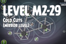 Angry Birds Space Cold Cuts Mirror Level M2-29 Walkthrough