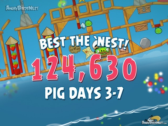 Angry Birds Seasons The Pig Days Level 3-7 Best the Nest