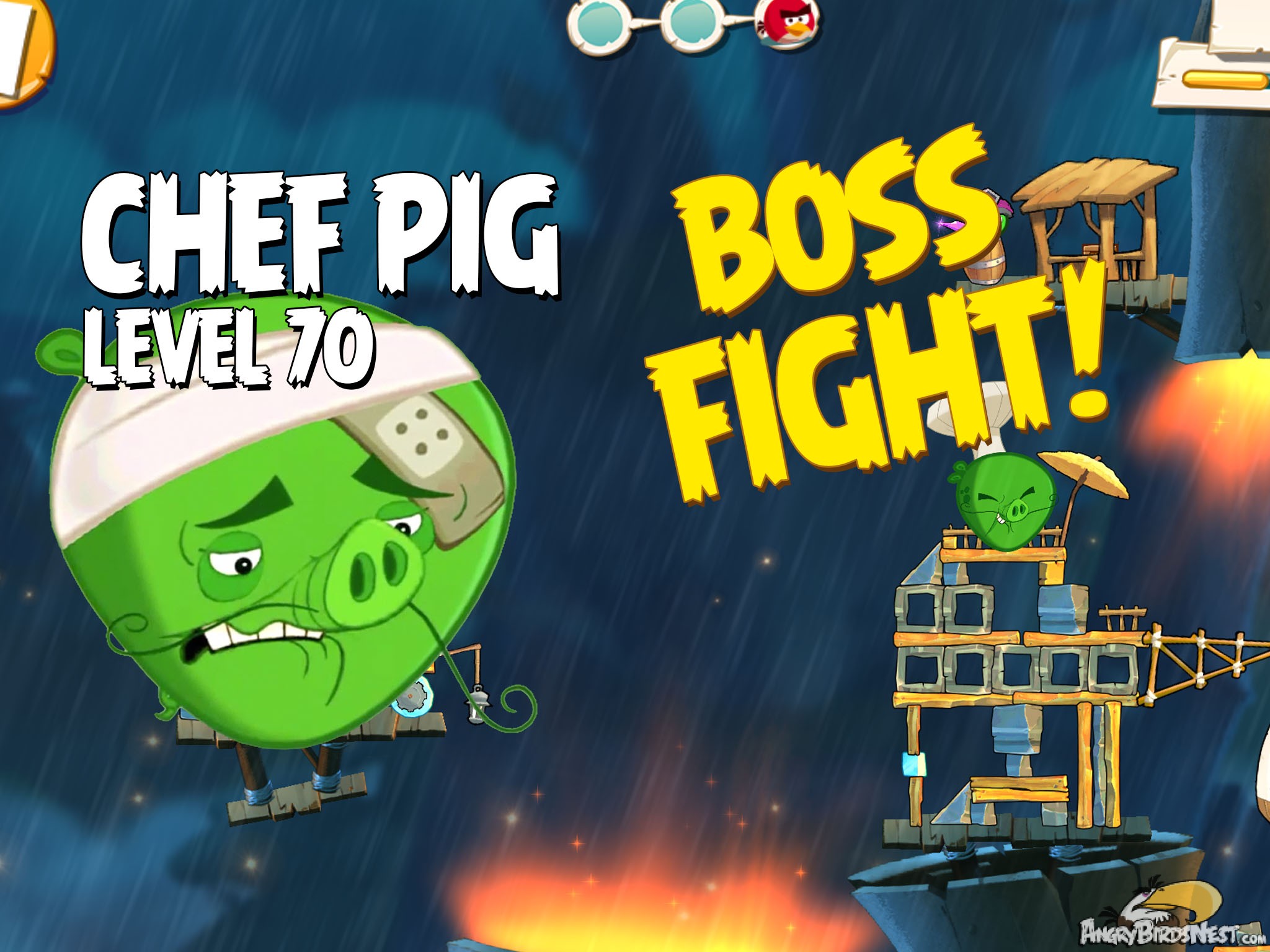 Angry Birds Under Pigstruction Level 70 Chef Pig Boss Fight