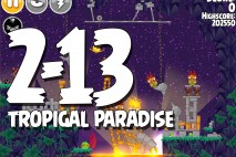 Angry Birds Seasons Tropigal Paradise Level 2-13 Walkthrough