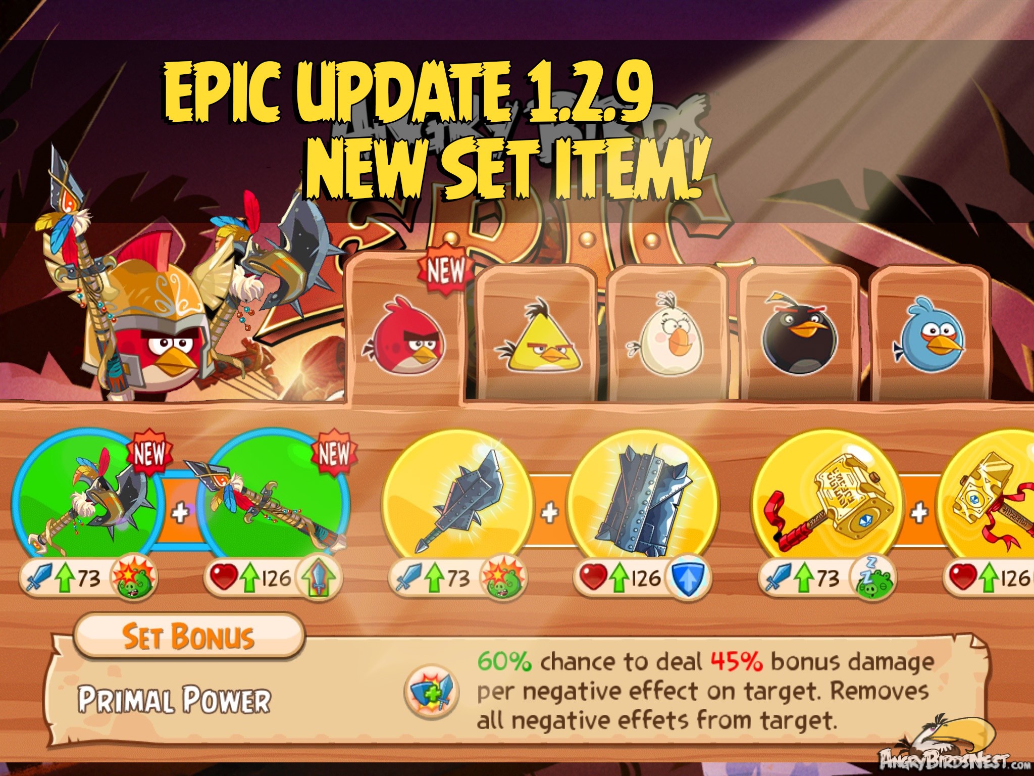 Angry Birds Epic New Set Items