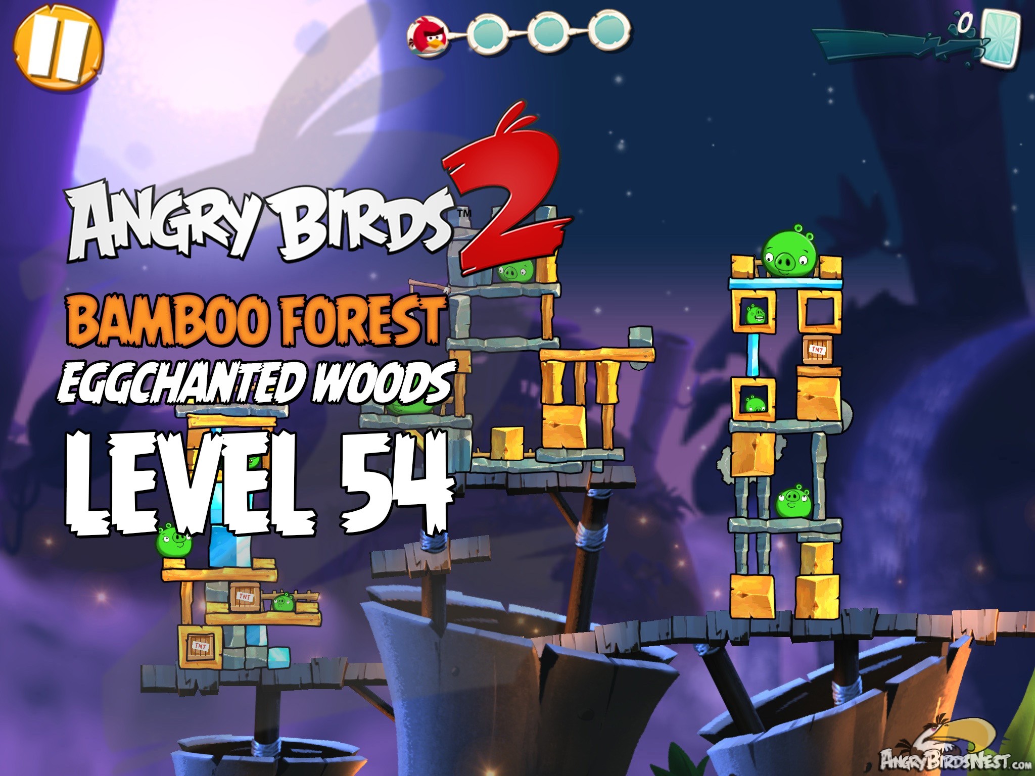 Angry Birds 2 Bamboo Forest Eggchanted Woods Level 54