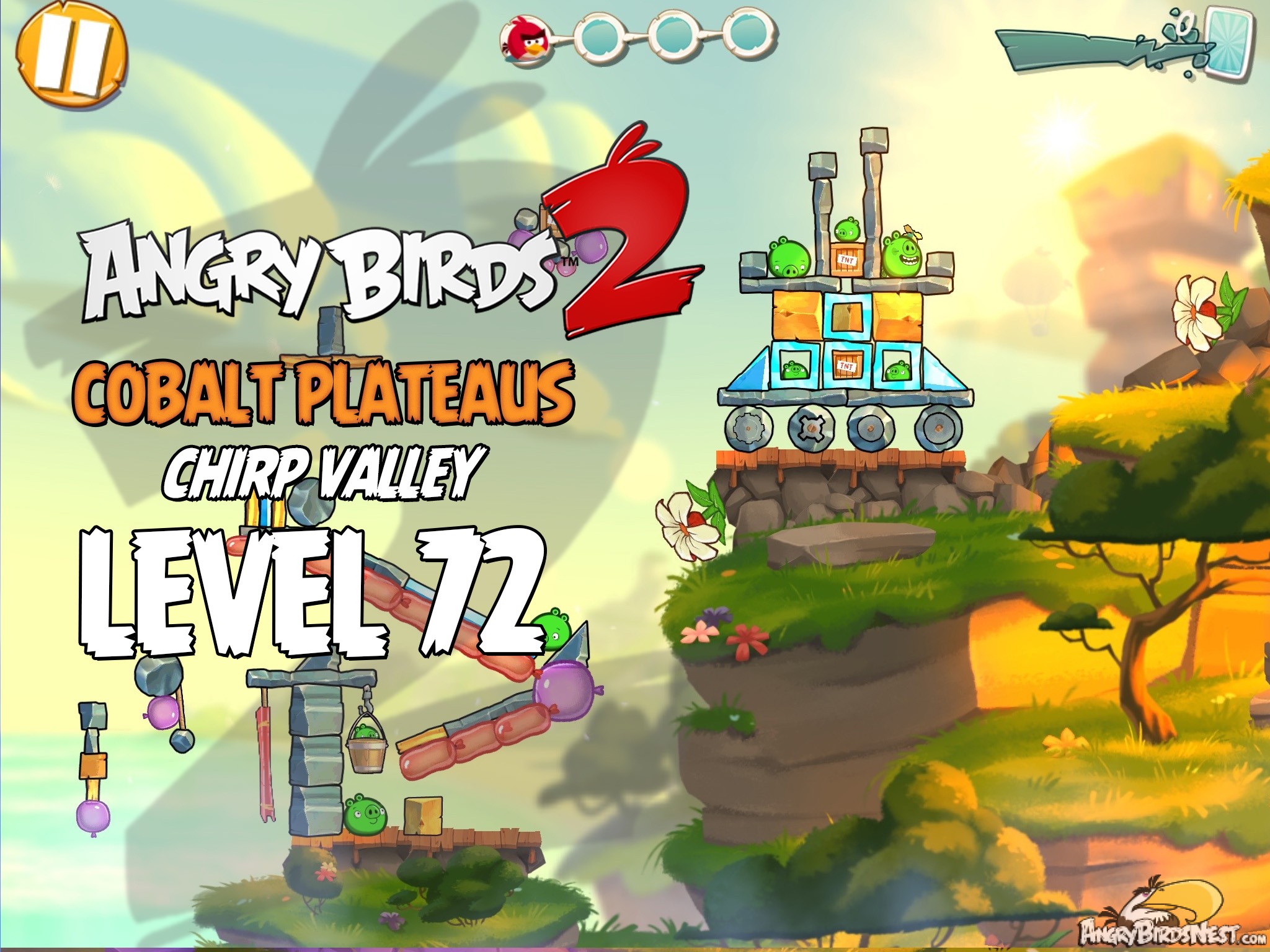 Angry Birds 2 Cobalt Plateaus Chirp Valley Level 72