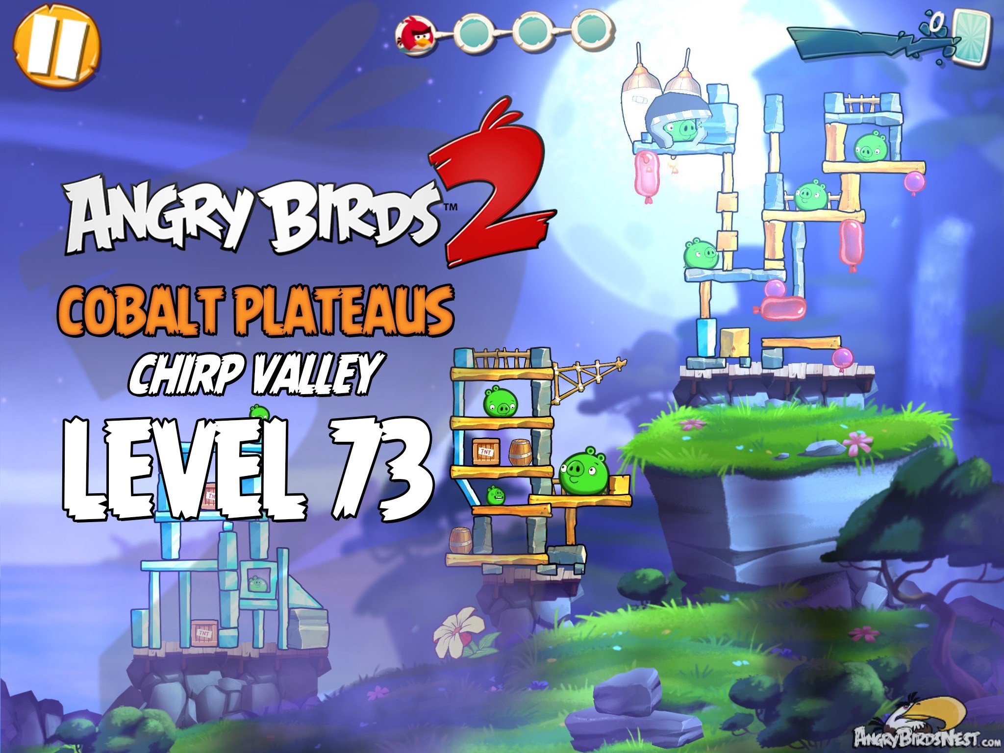 Angry Birds 2 Cobalt Plateaus Chirp Valley Level 73