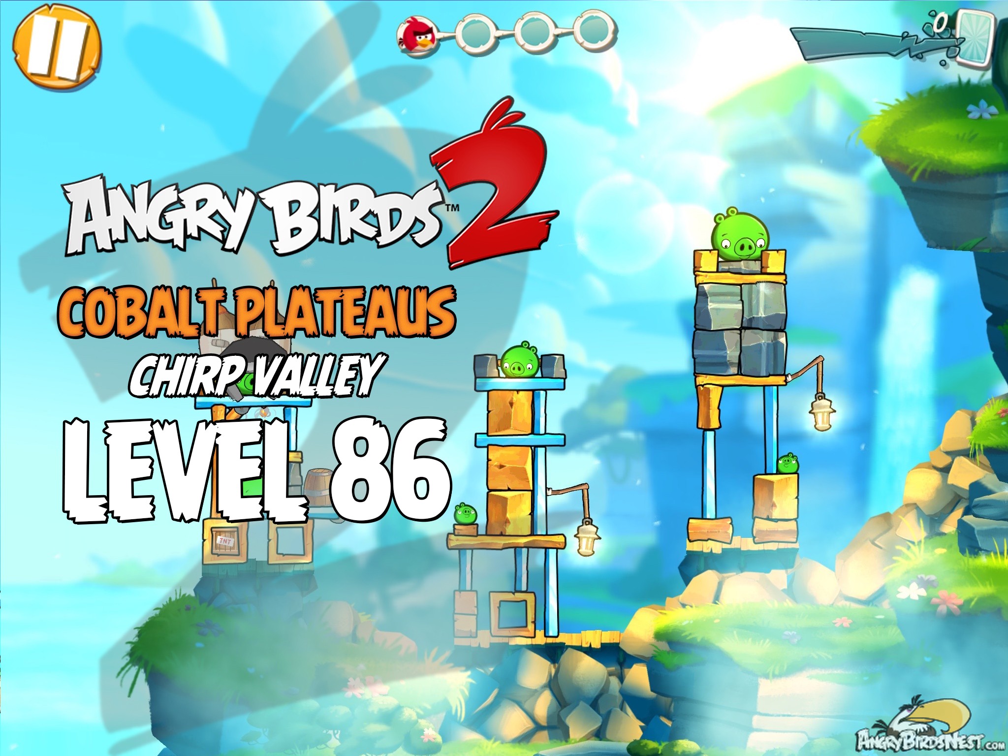 Angry Birds 2 Cobalt Plateaus Chirp Valley Level 86