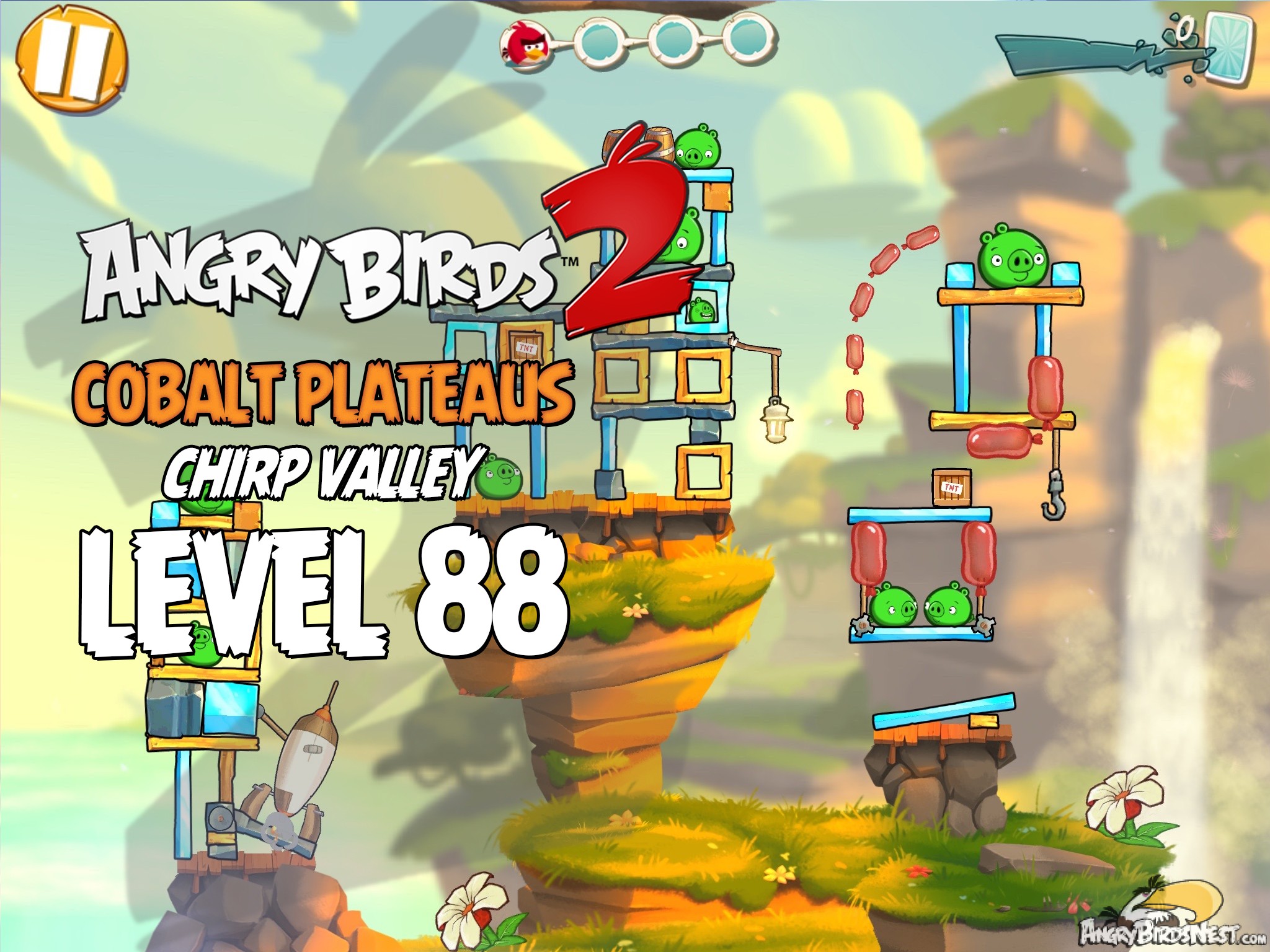 Angry Birds 2 Cobalt Plateaus Chirp Valley Level 88