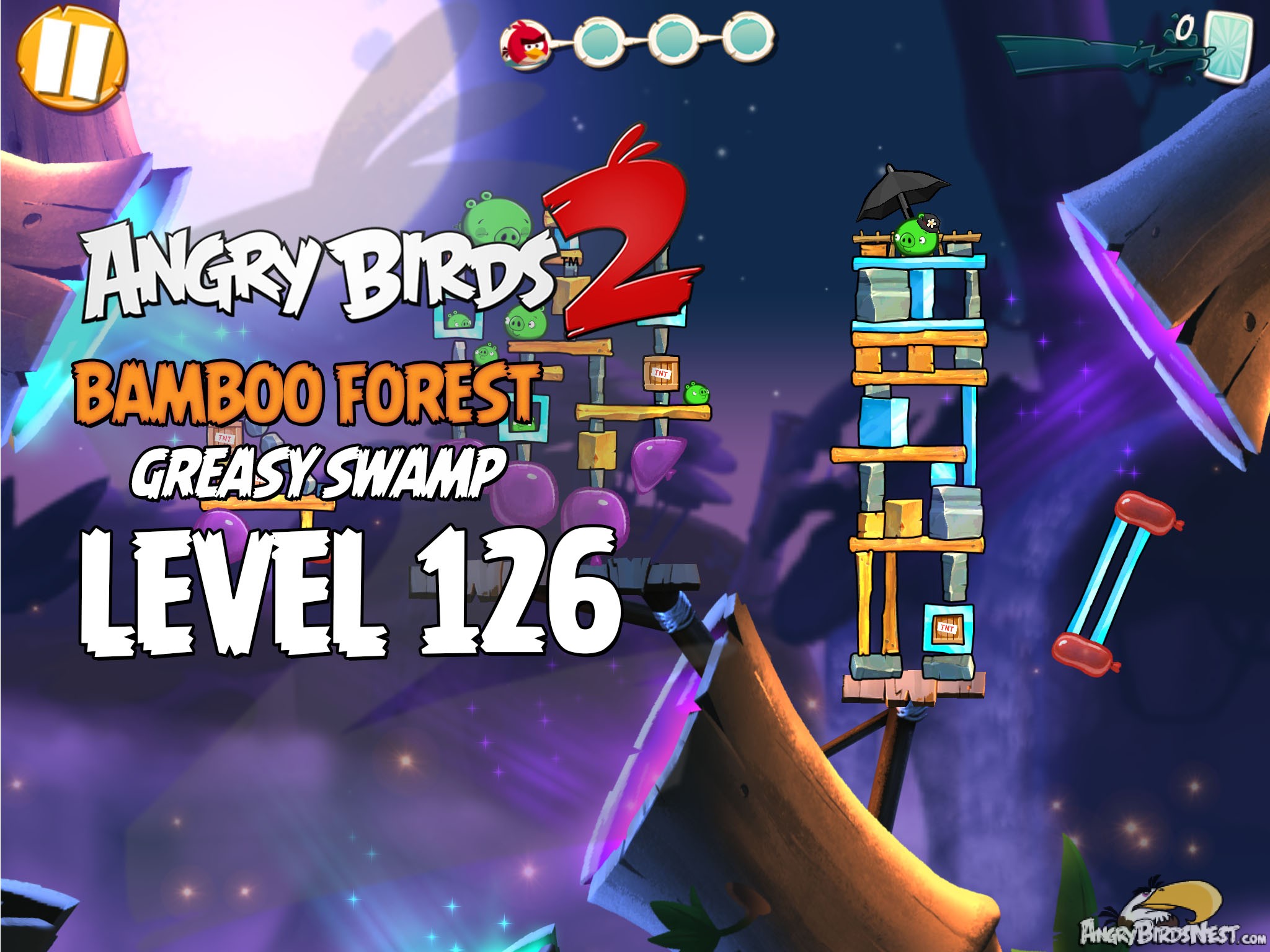 Angry Birds 2 Bamboo Forest Greasy Swamp Level 126