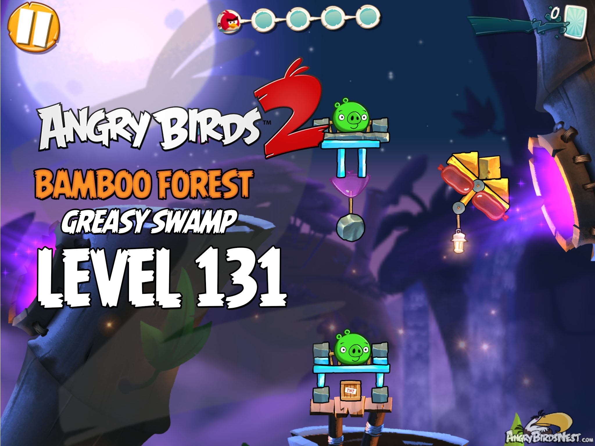 Angry Birds 2 Bamboo Forest Greasy Swamp Level 131