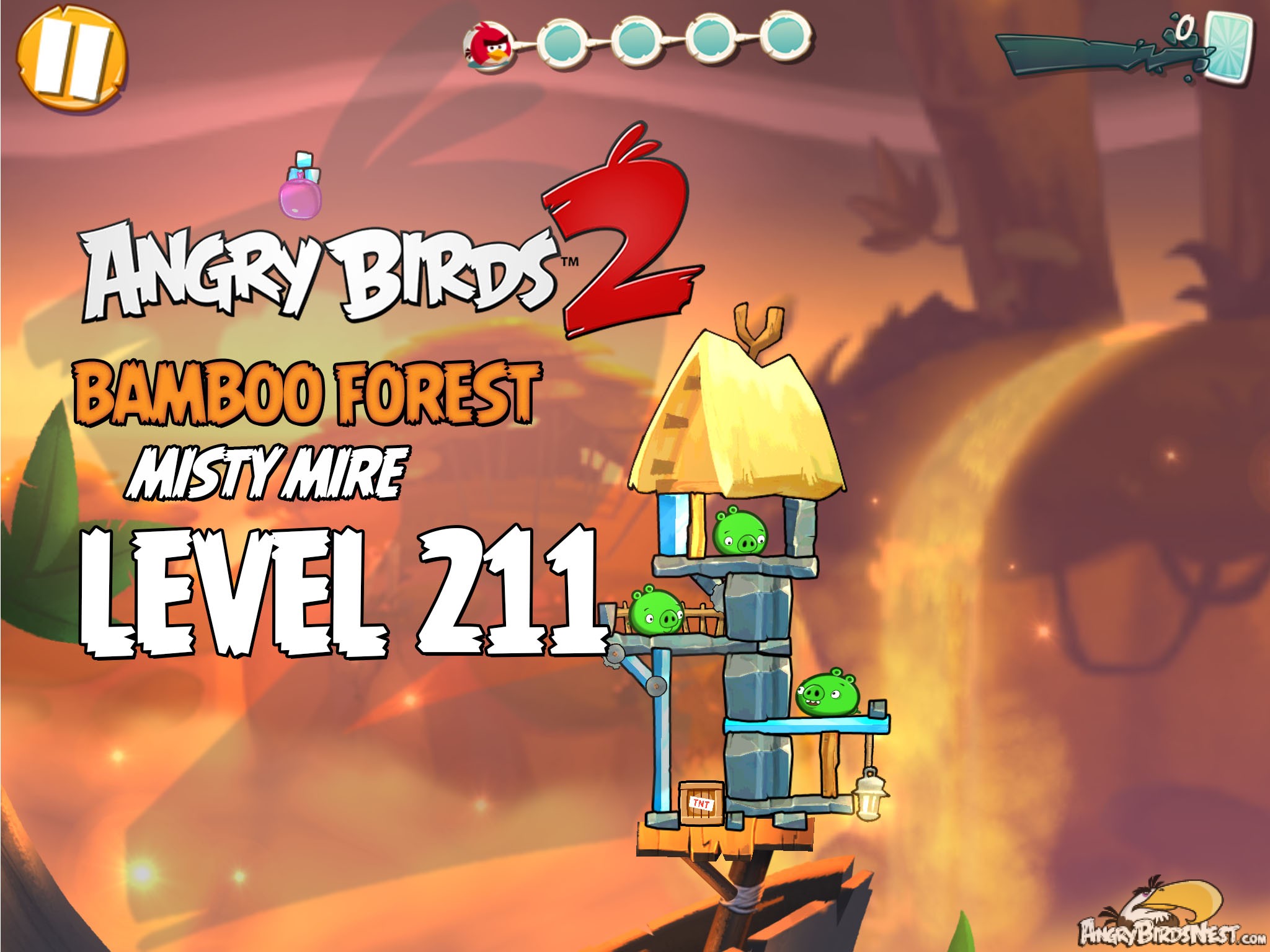 Angry Birds 2 Bamboo Forest Misty Mire Level 211