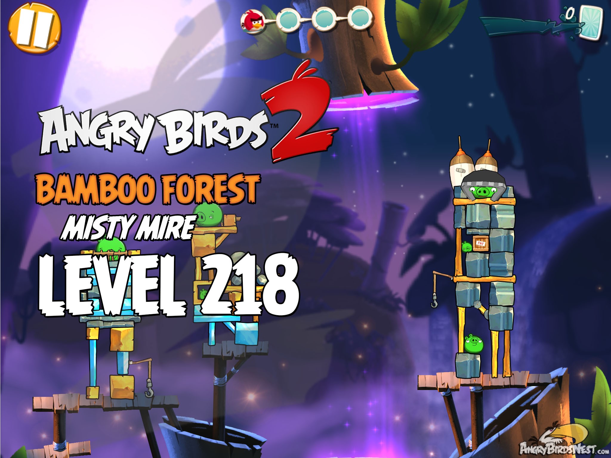 Angry Birds 2 Bamboo Forest Misty Mire Level 218