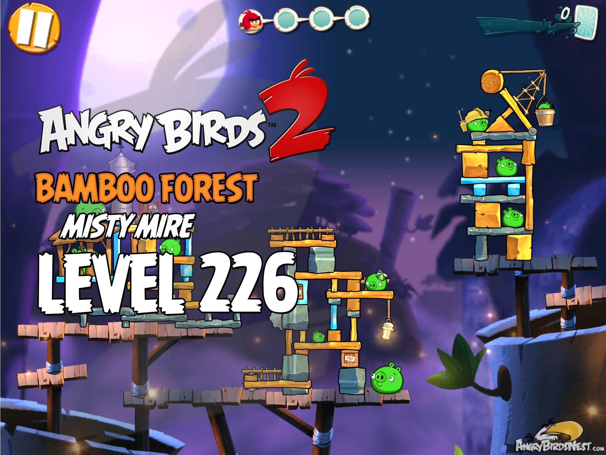 Angry Birds 2 Bamboo Forest Misty Mire Level 226