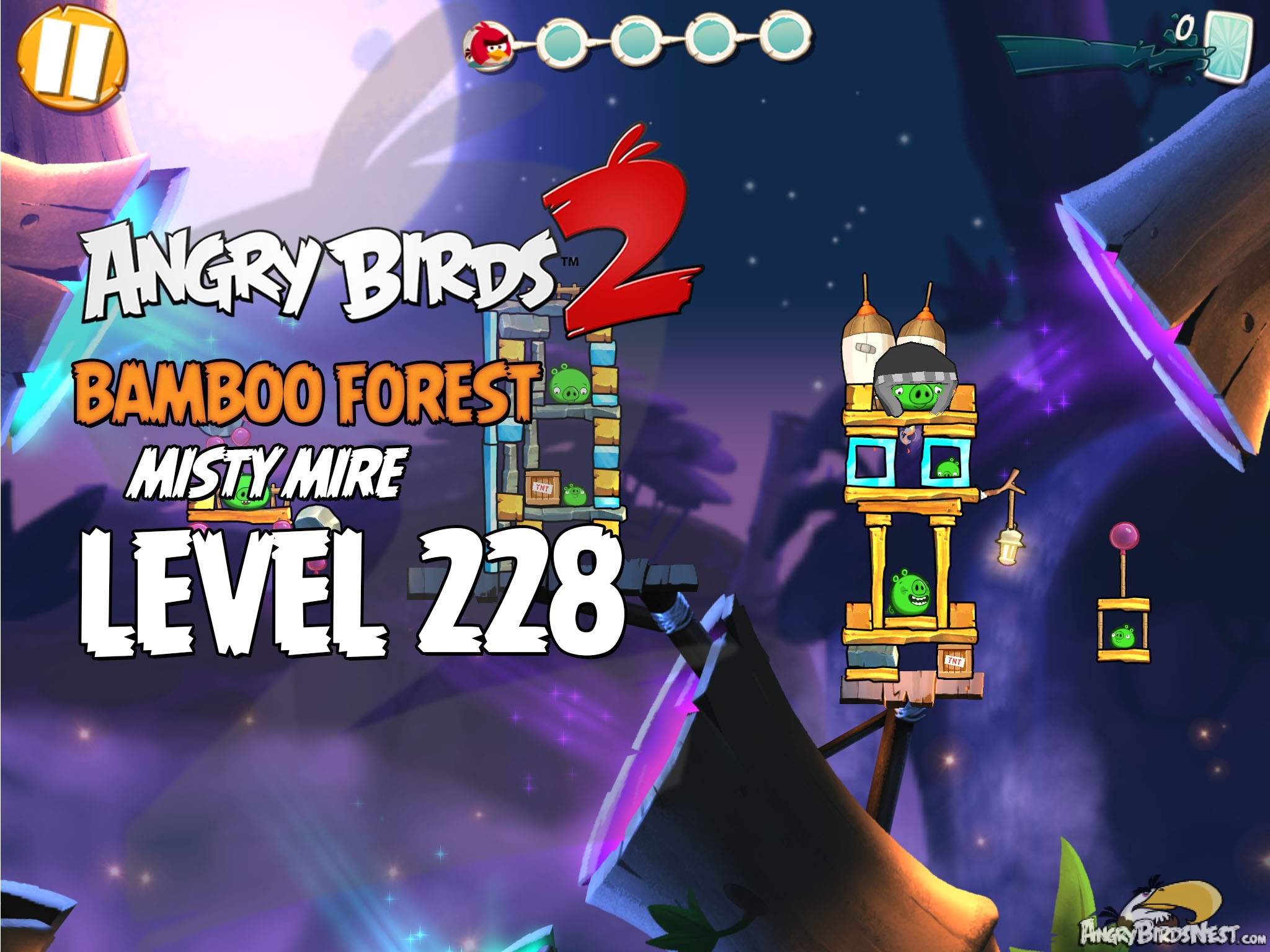 Angry Birds 2 Bamboo Forest Misty Mire Level 228