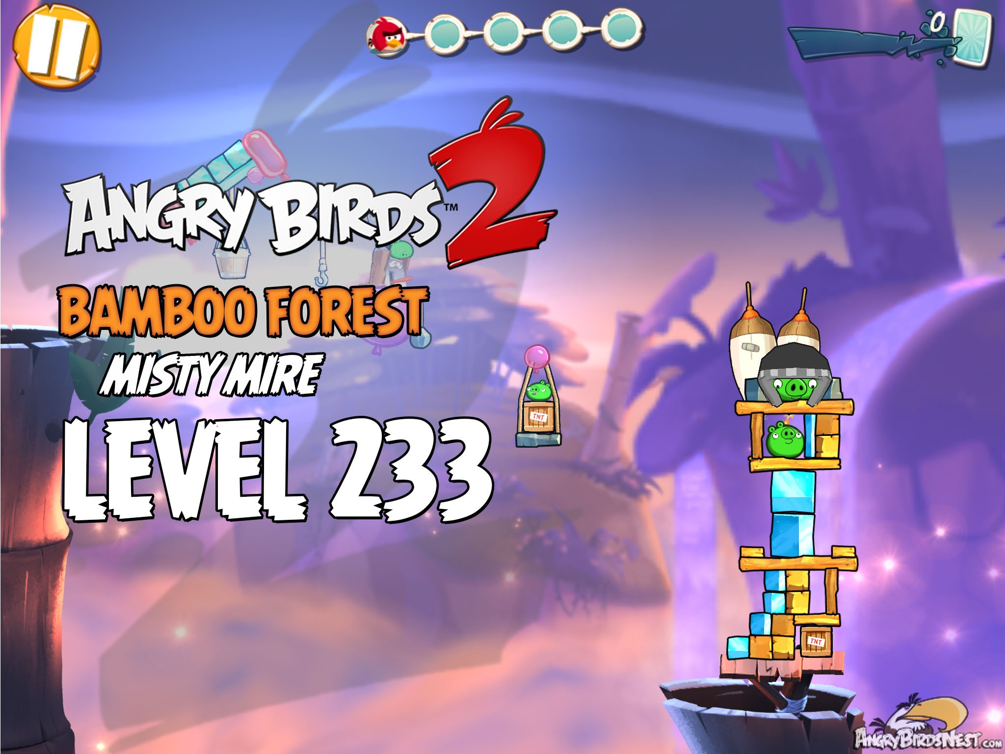 Angry Birds 2 Bamboo Forest Misty Mire Level 233