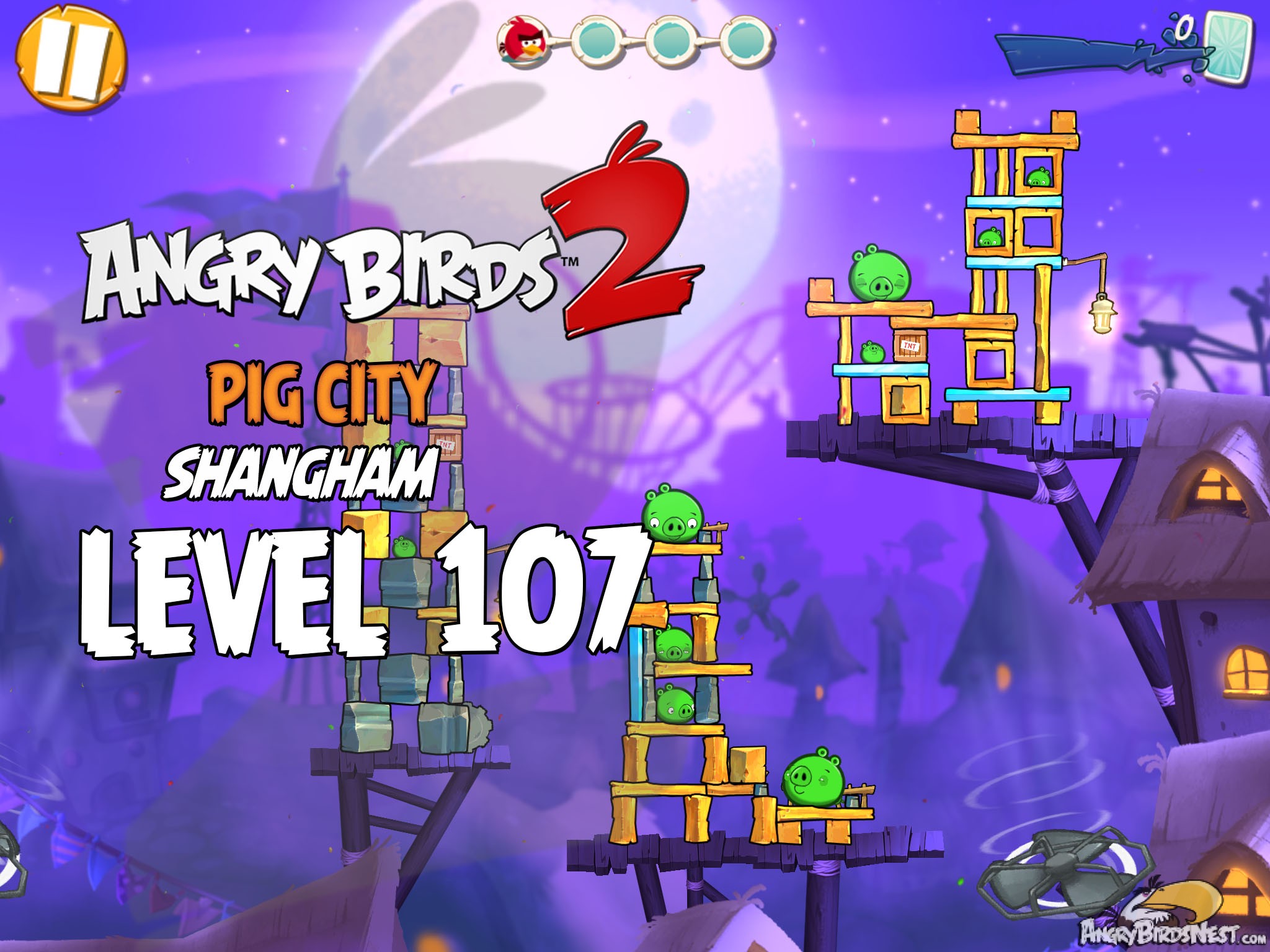 Angry Birds 2 Pig City Shangham Level 107