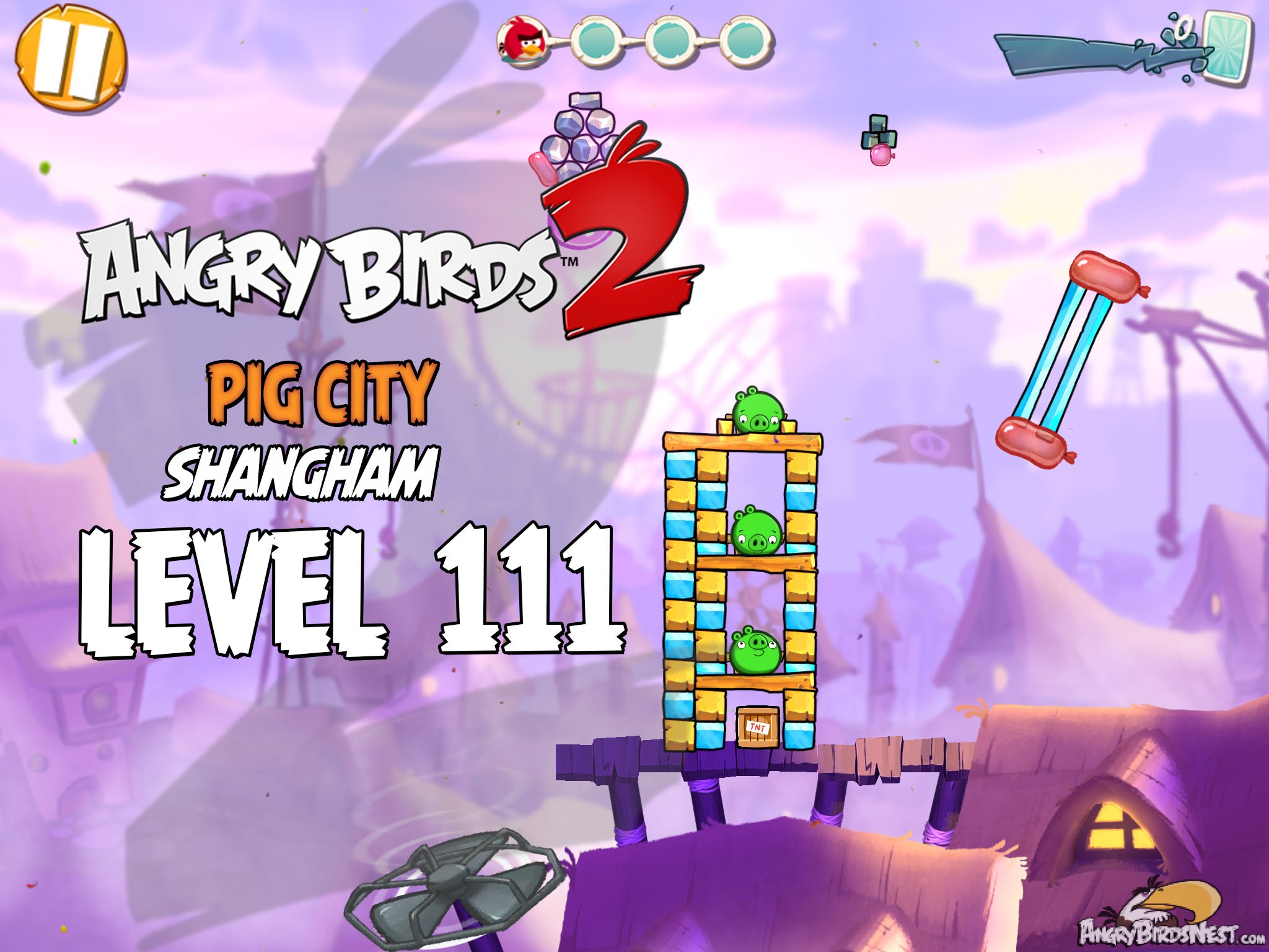 Angry Birds 2 Pig City Shangham Level 111