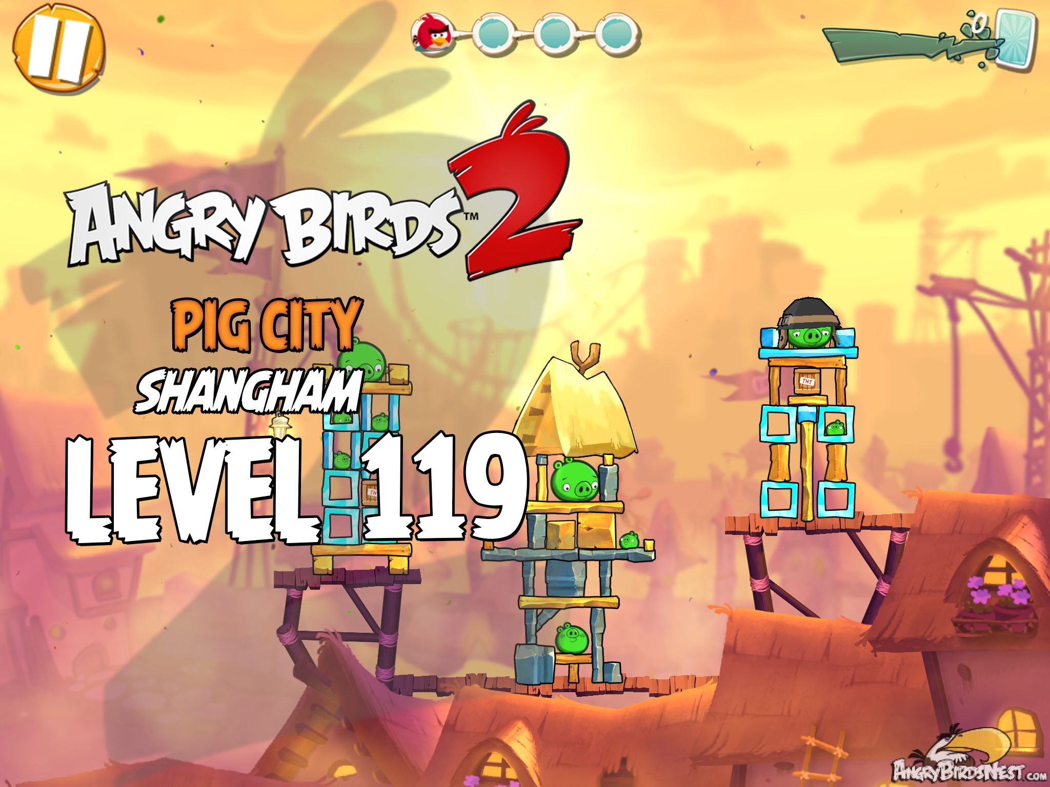 Angry Birds 2 Pig City Shangham Level 119