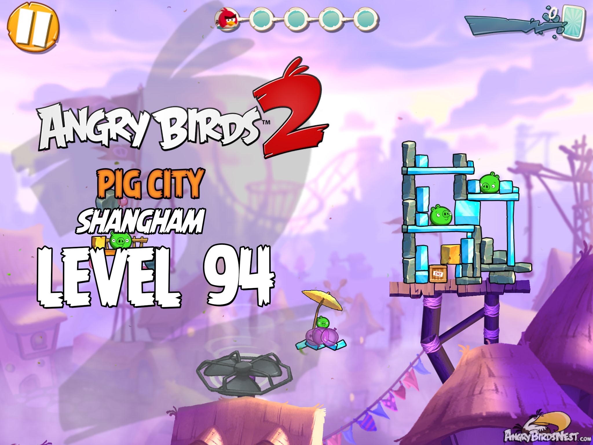 Angry Birds 2 Pig City Shangham Level 94