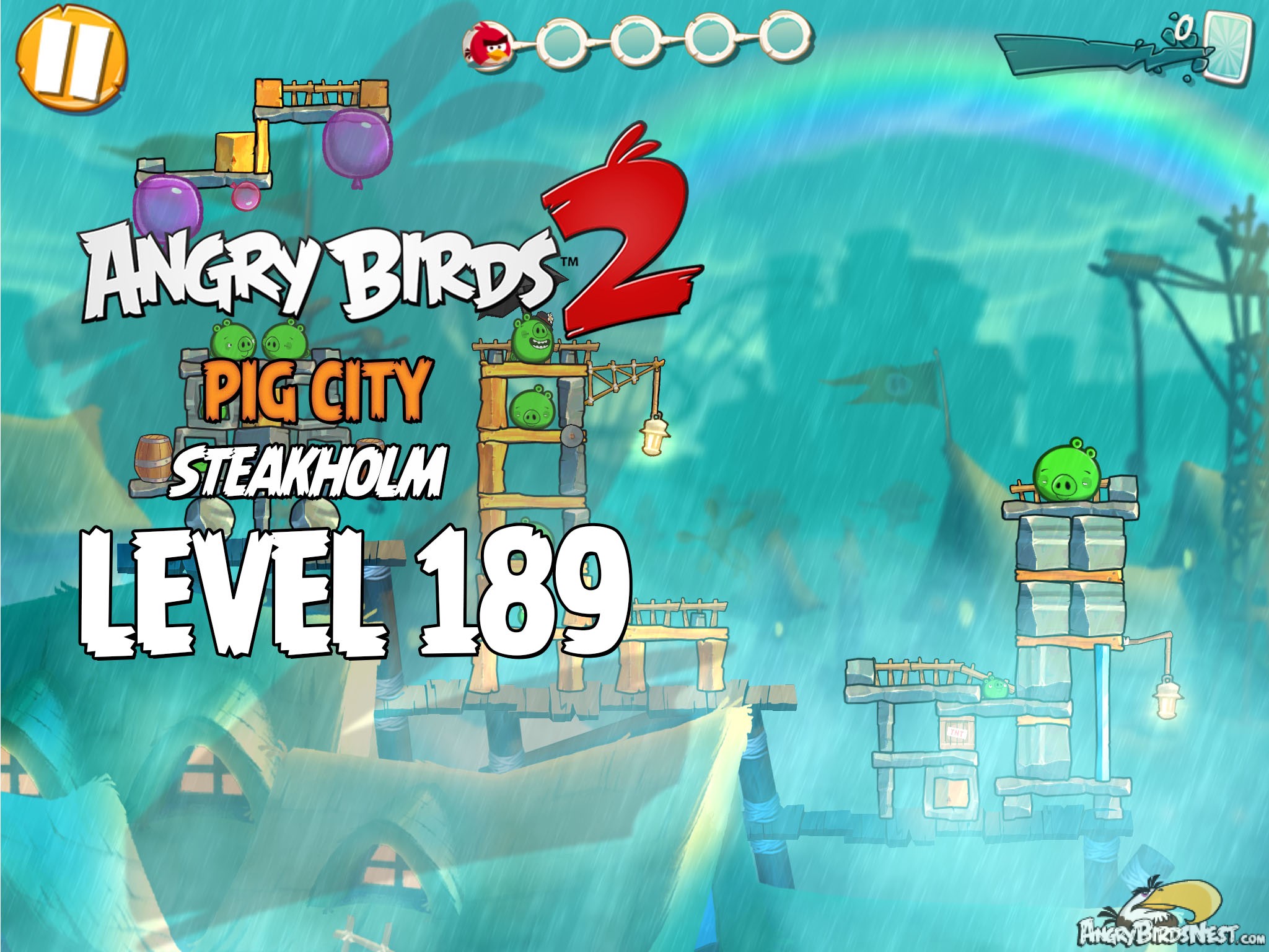 Angry Birds 2 Pig City Steakholm Level 189