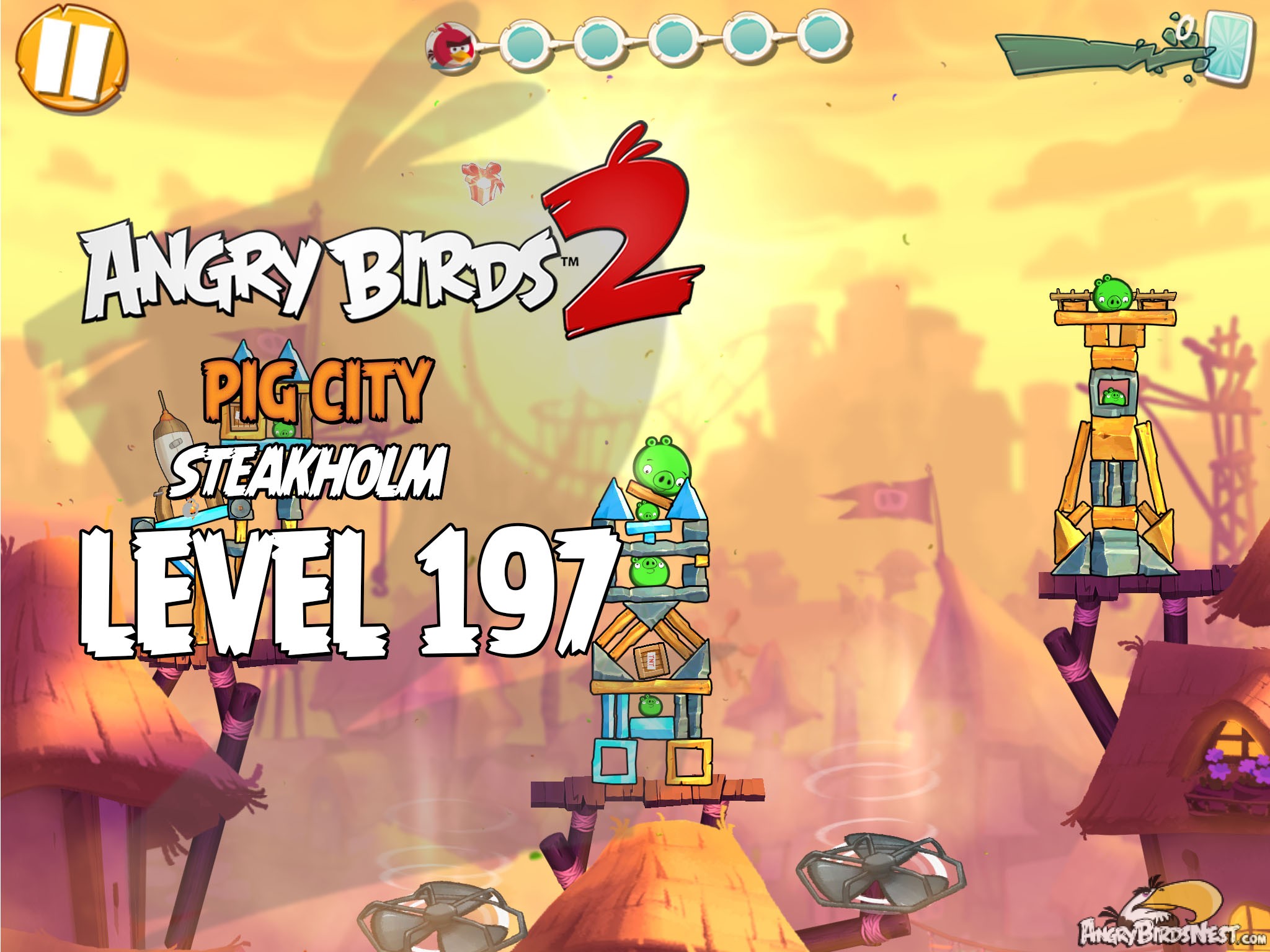 Angry Birds 2 Pig City Steakholm Level 197