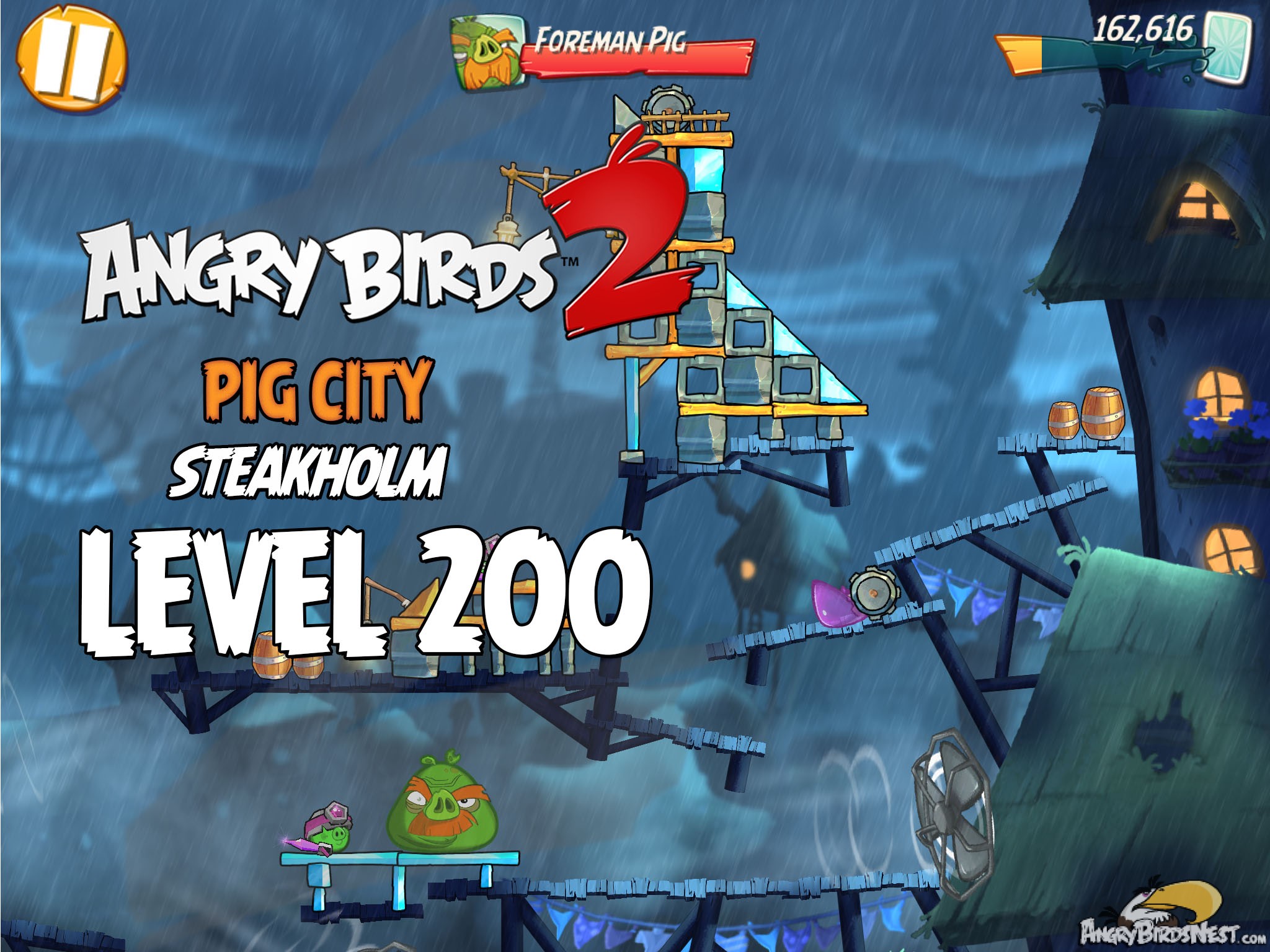 Angry Birds 2 Pig City Steakholm Level 200