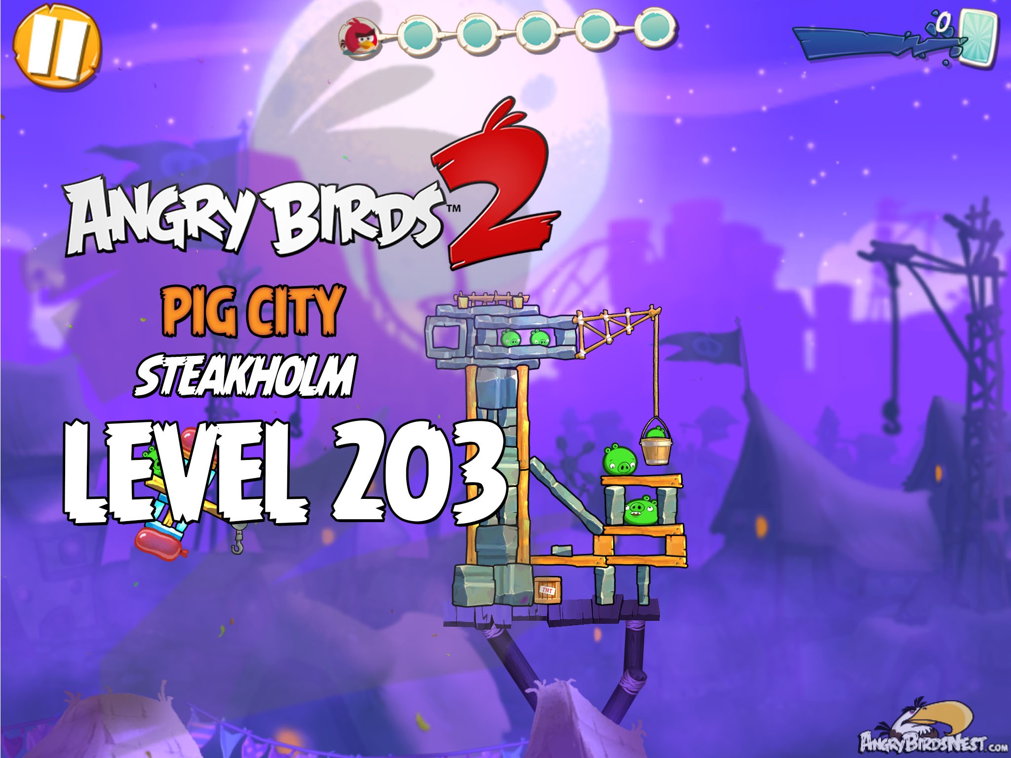 Angry Birds 2 Pig City Steakholm Level 203