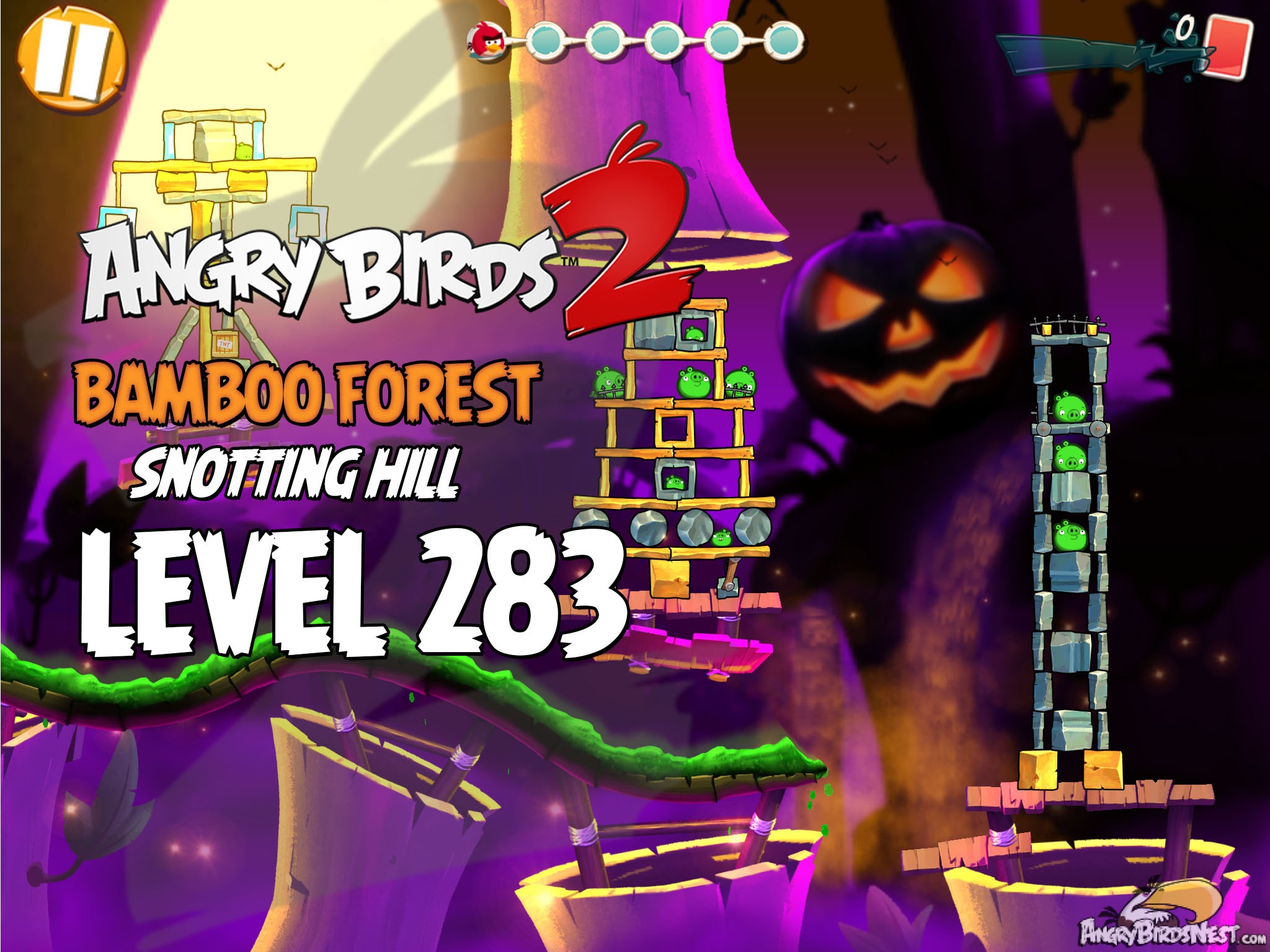 Angry Birds 2 Bambbo Forest Snotting Hill Level 283