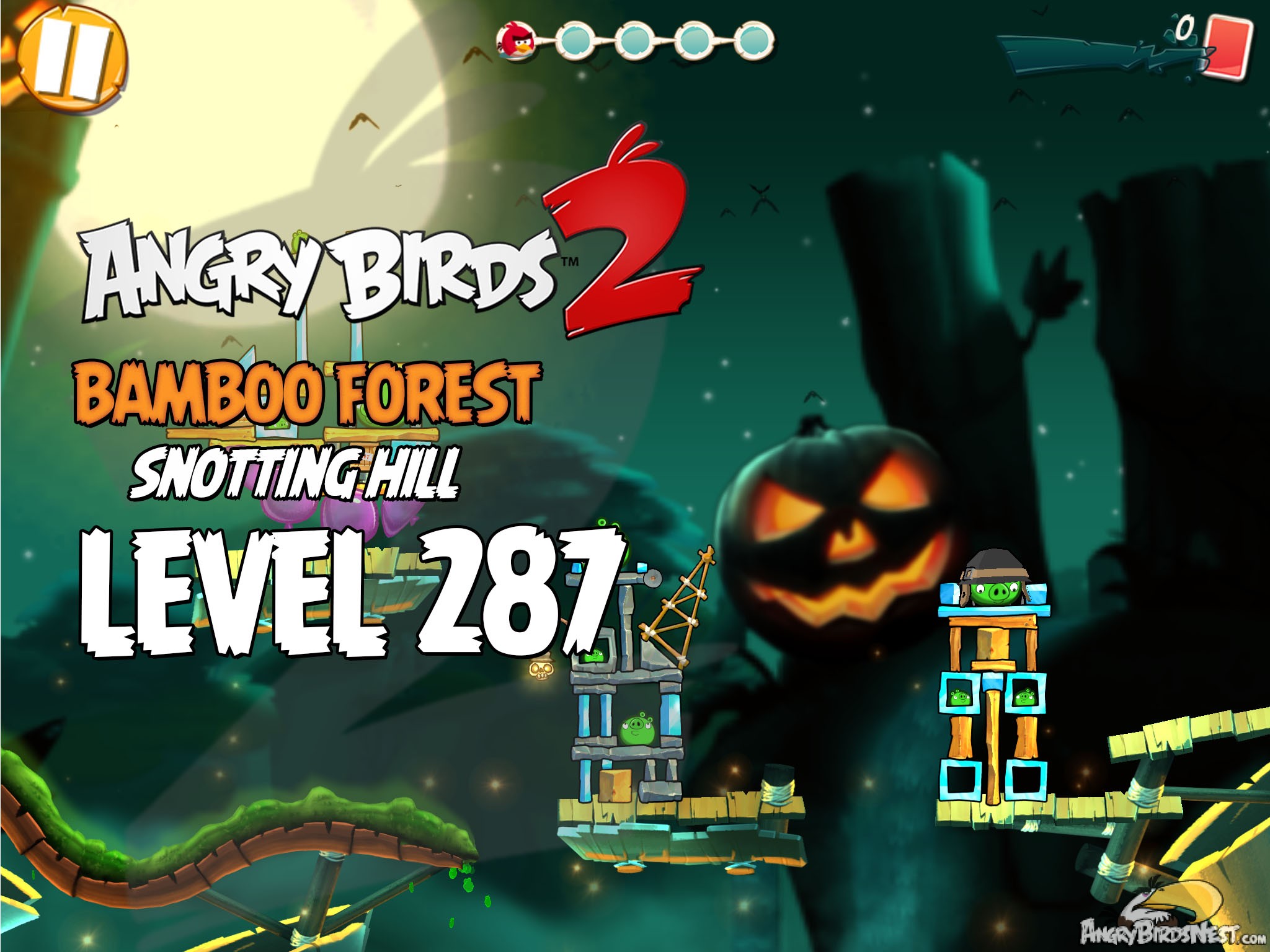 Angry Birds 2 Bambbo Forest Snotting Hill Level 287