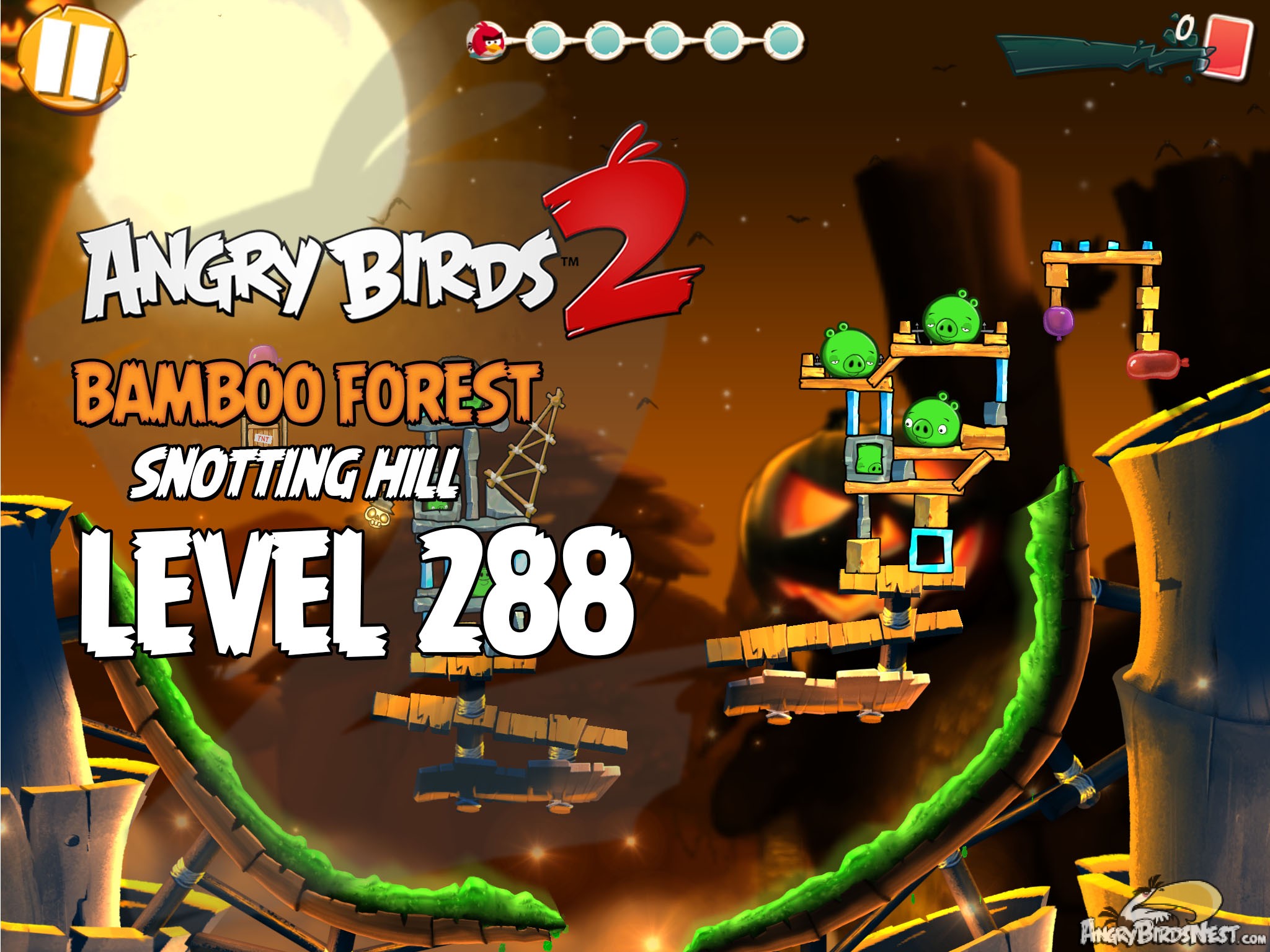 Angry Birds 2 Bambbo Forest Snotting Hill Level 288