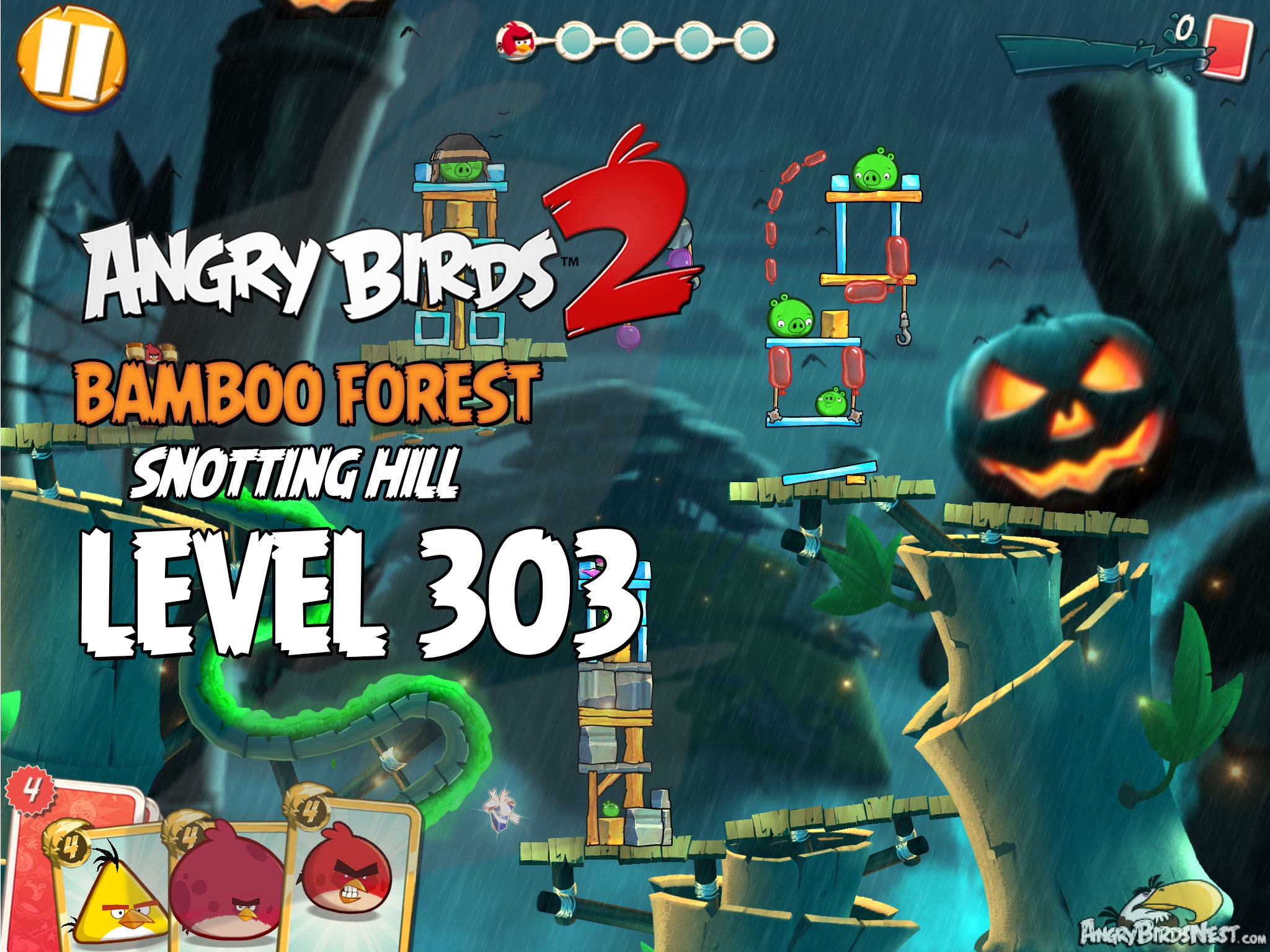 Angry Birds 2 Bamboo Forest Snotting Hill Level 303