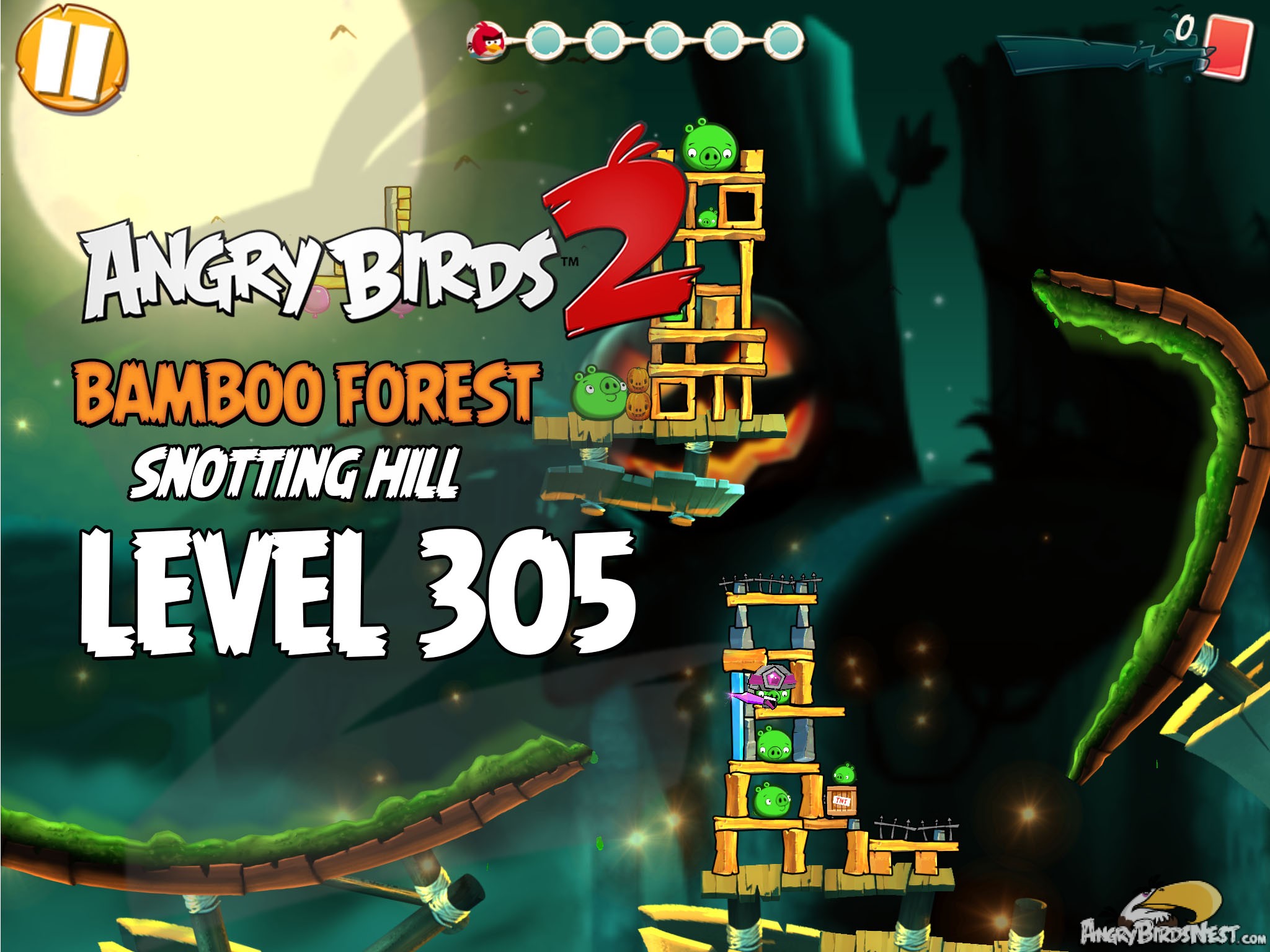 Angry Birds 2 Bamboo Forest Snotting Hill Level 305