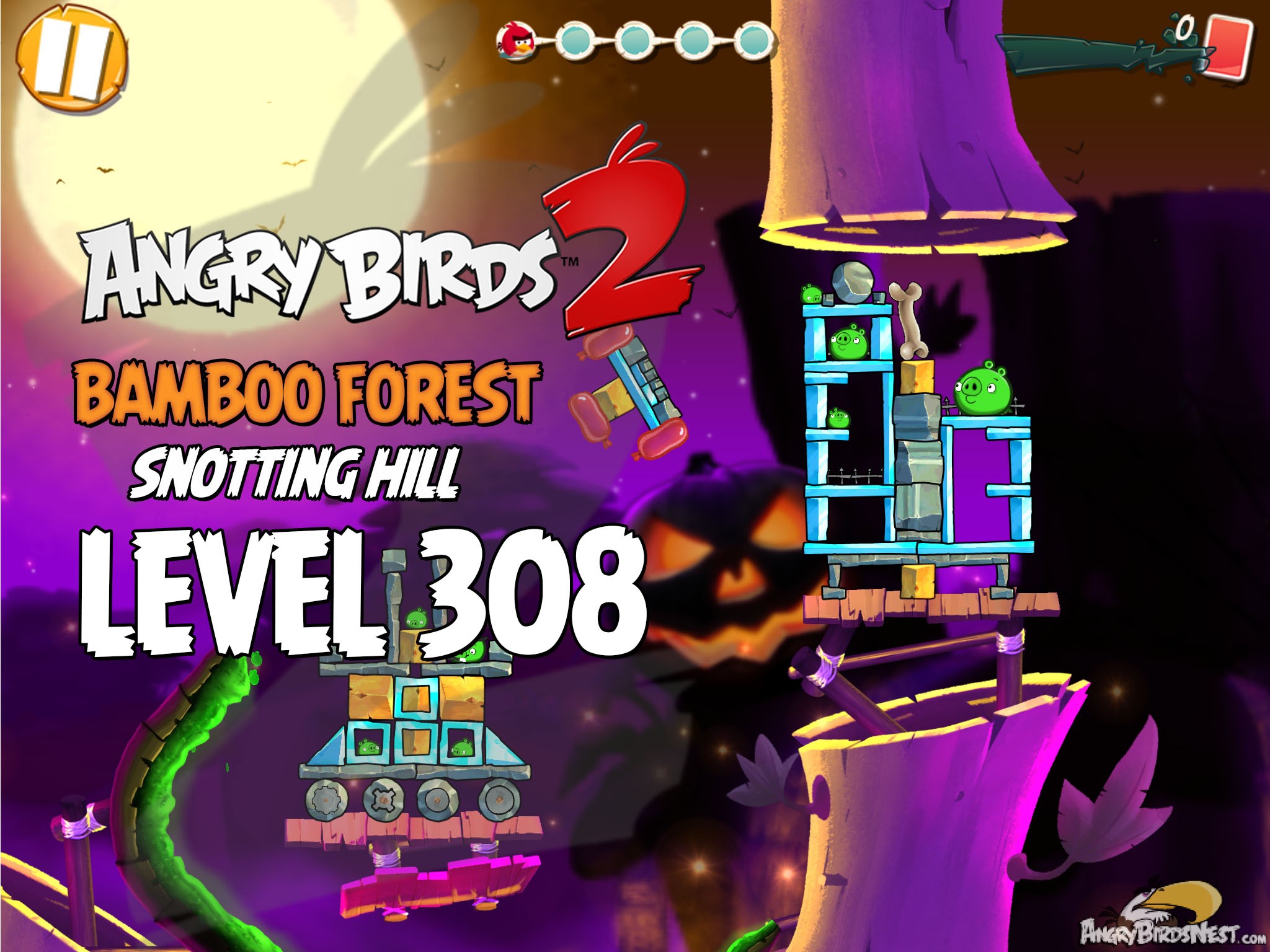 Angry Birds 2 Bamboo Forest Snotting Hill Level 308