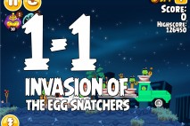 Angry Birds Seasons Invasion of the Egg Snatchers Level 1-1 Walkthrough